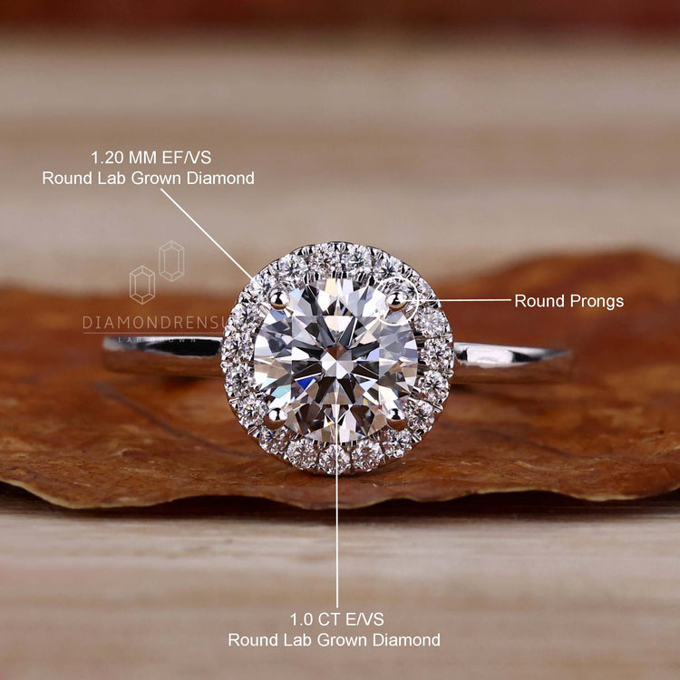 Unique engagement ring featuring a round diamond and 4 prong ring, crafted as a timeless engage ring uk option.