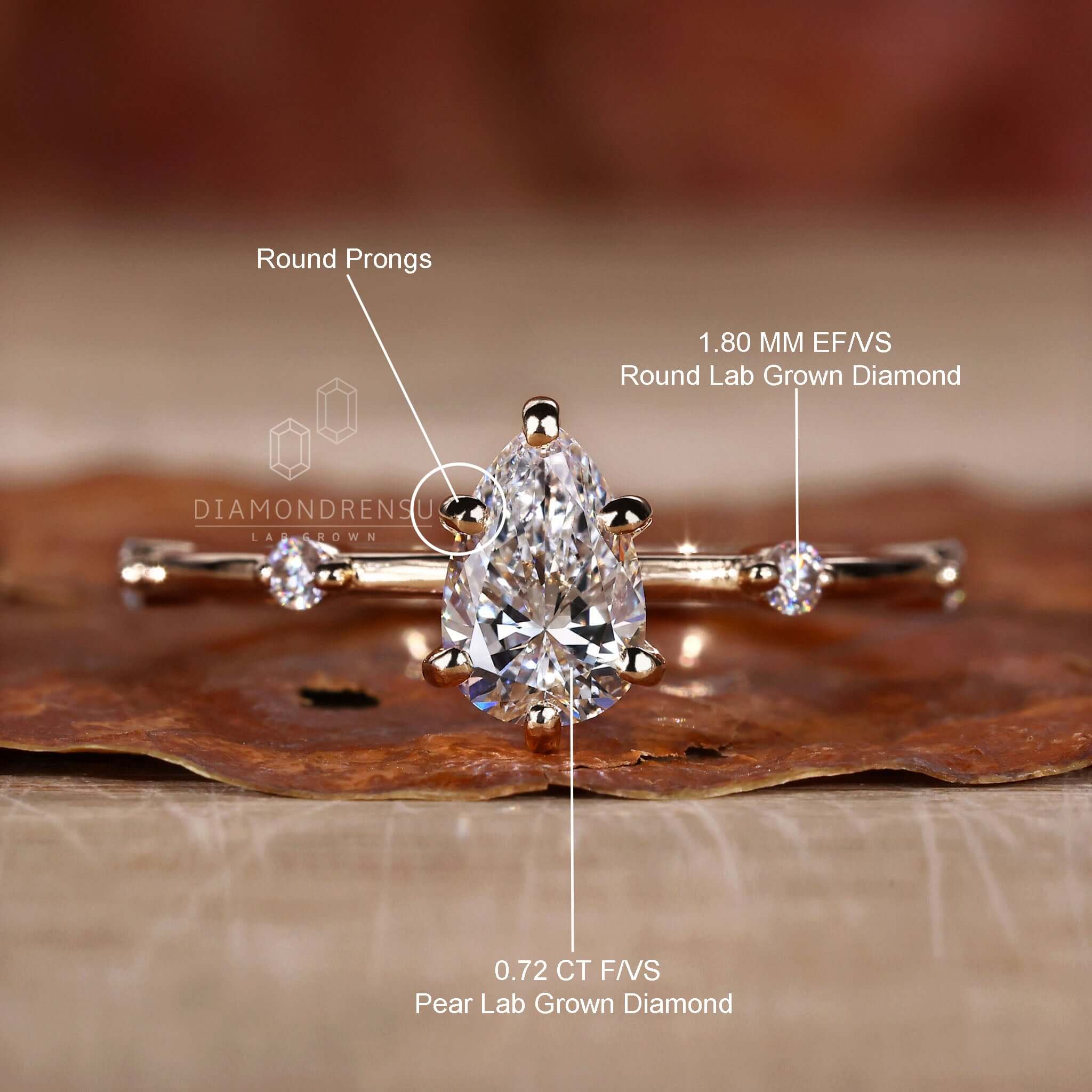 2 carat round diamond ring in a yellow gold ring design, perfect for timeless and classic elegance.