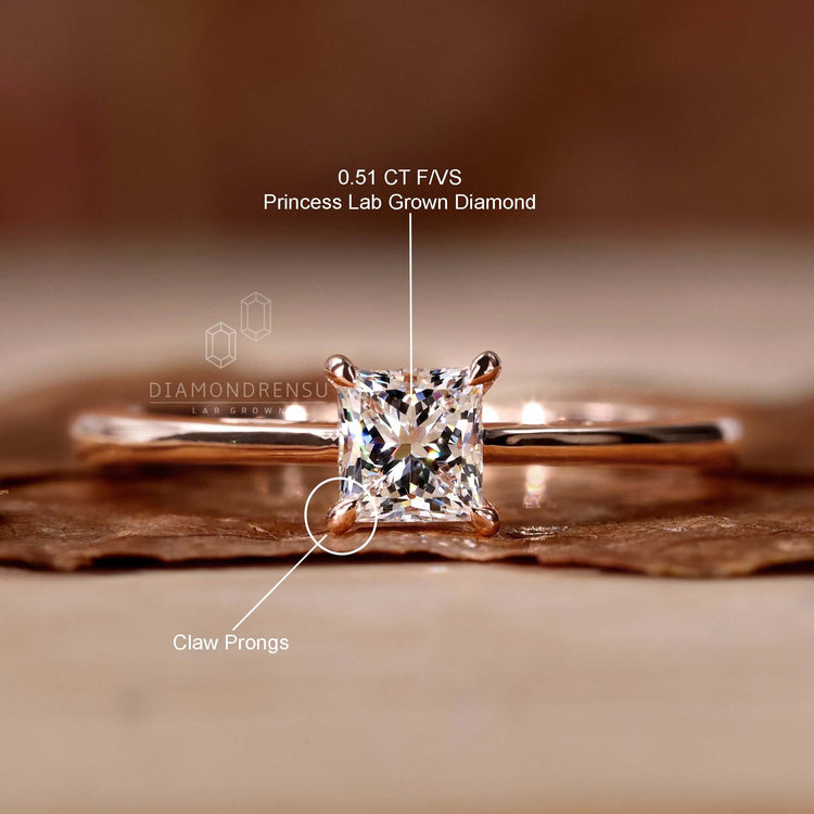 Engagement ring for women featuring a minimalist style and elegance.