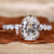 Radiant cut diamond ring with a stunning pave diamond ring design for timeless elegance. Radiant cut diamond ring with a stunning pave diamond ring design for timeless elegance.