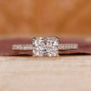 Radiant cut diamond engagement ring in yellow gold