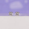 0.36 carat total white gold stud earrings.