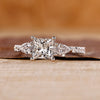 Princess cut diamond engagement ring in white gold