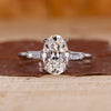 Old European cut diamond engagement ring in white gold