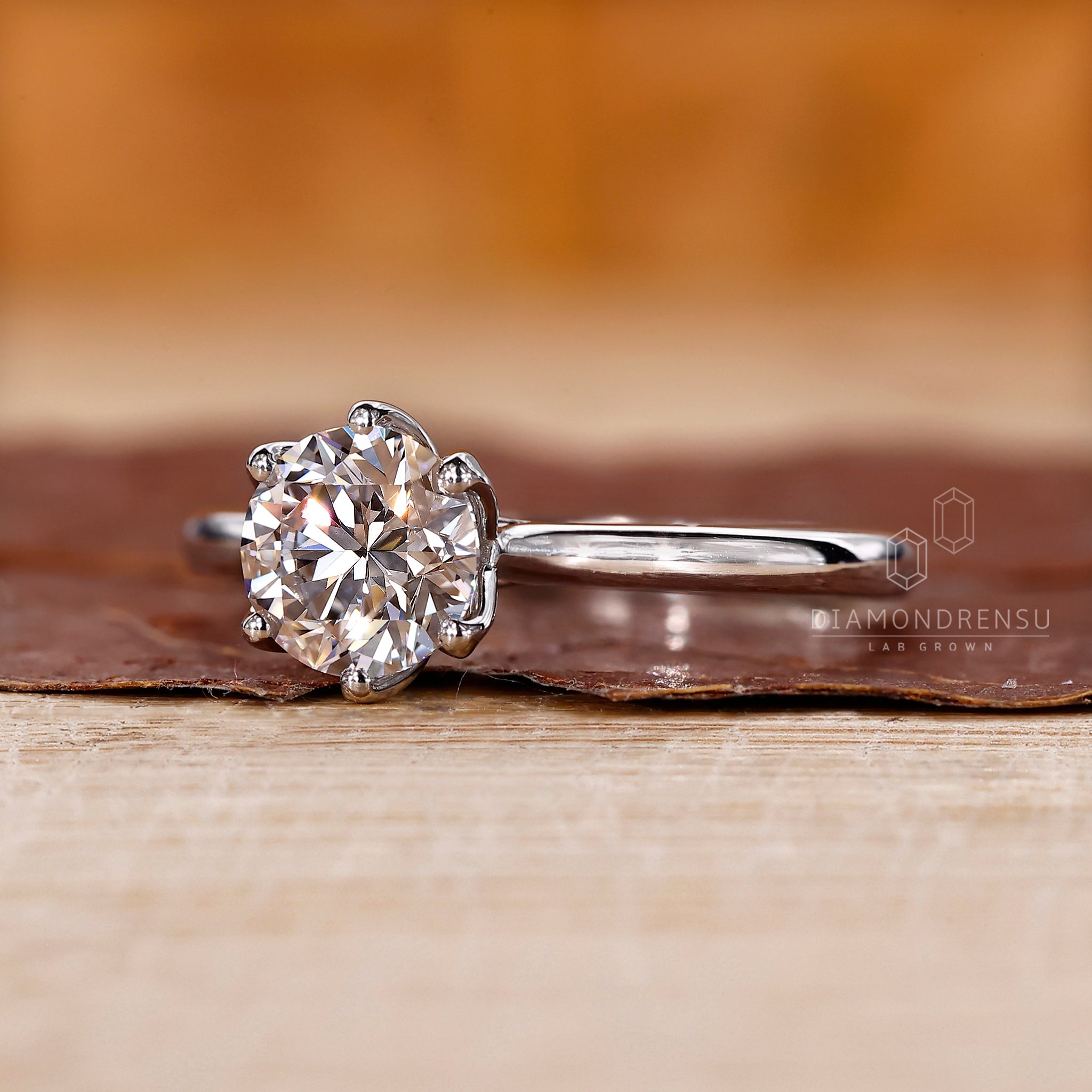 IGI certified lab grown diamond solitaire ring