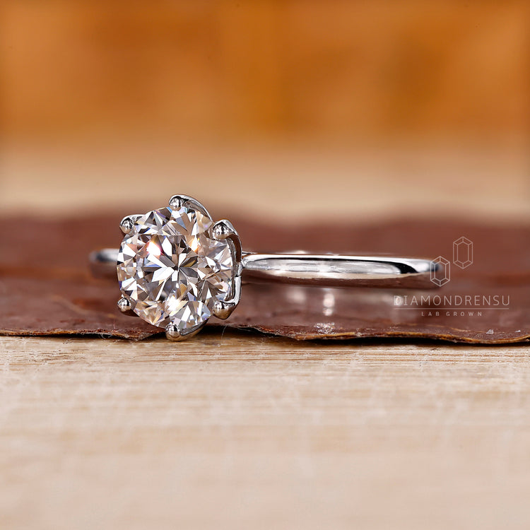 IGI certified lab grown diamond solitaire ring