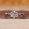 6 prong round cut diamond engagement ring