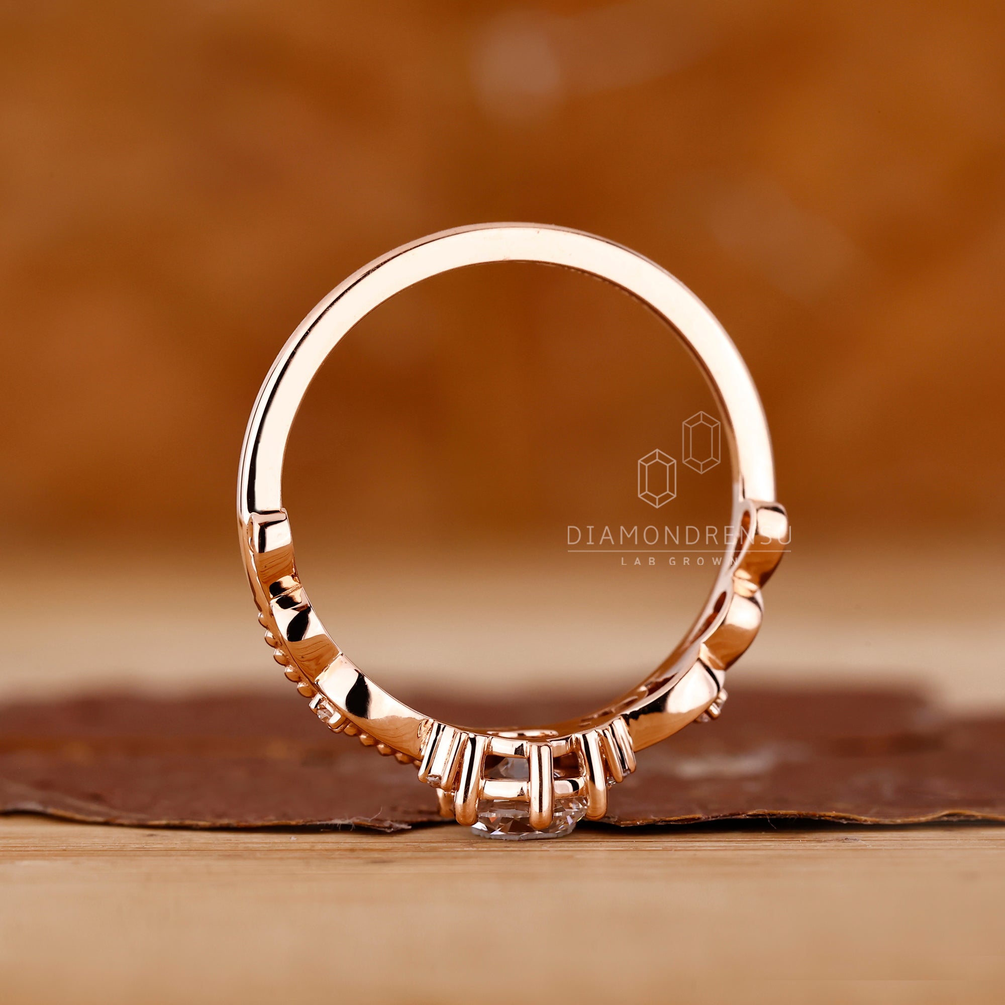 Handmade ring with vintage inspired setting.