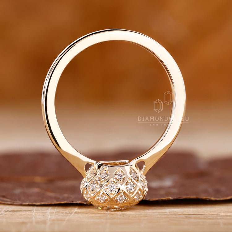 UK engagement ring with vintage bezel setting