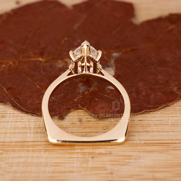 UK engagement ring with euro shank and solitaire style.