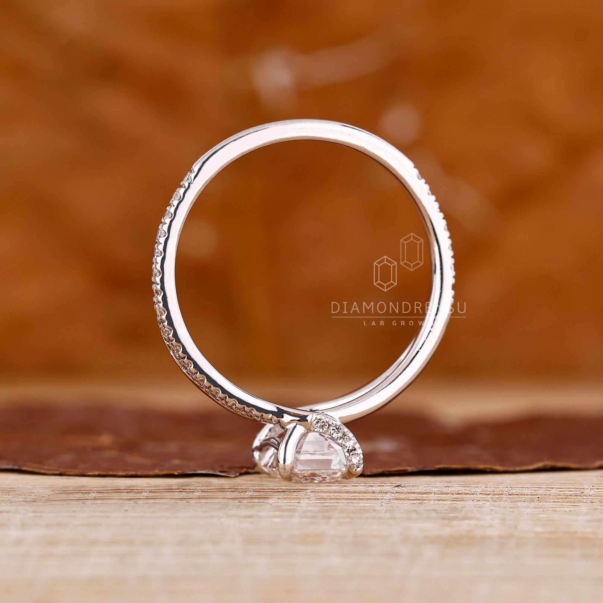 Lab grown diamond with excellent clarity.