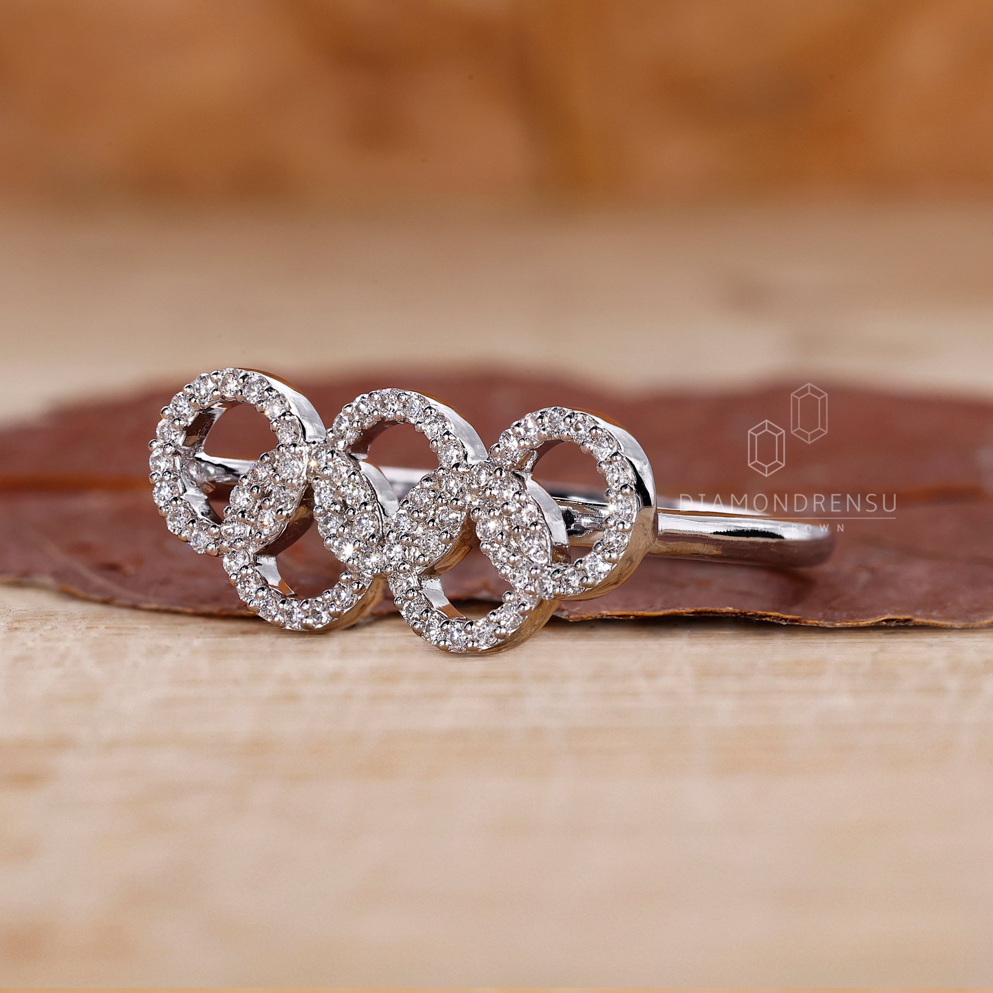UK Engagement Ring created with IGI certified stones.