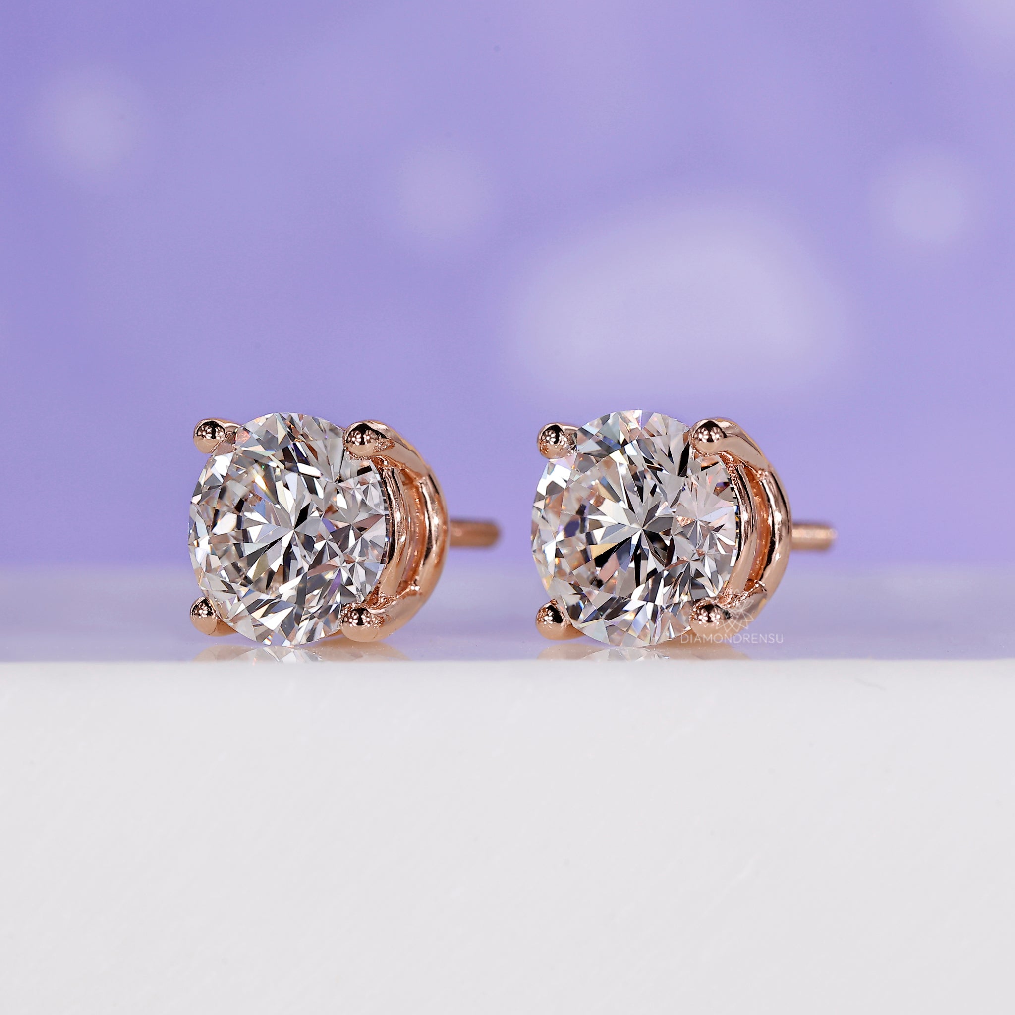 Lab grown diamond earrings UK.