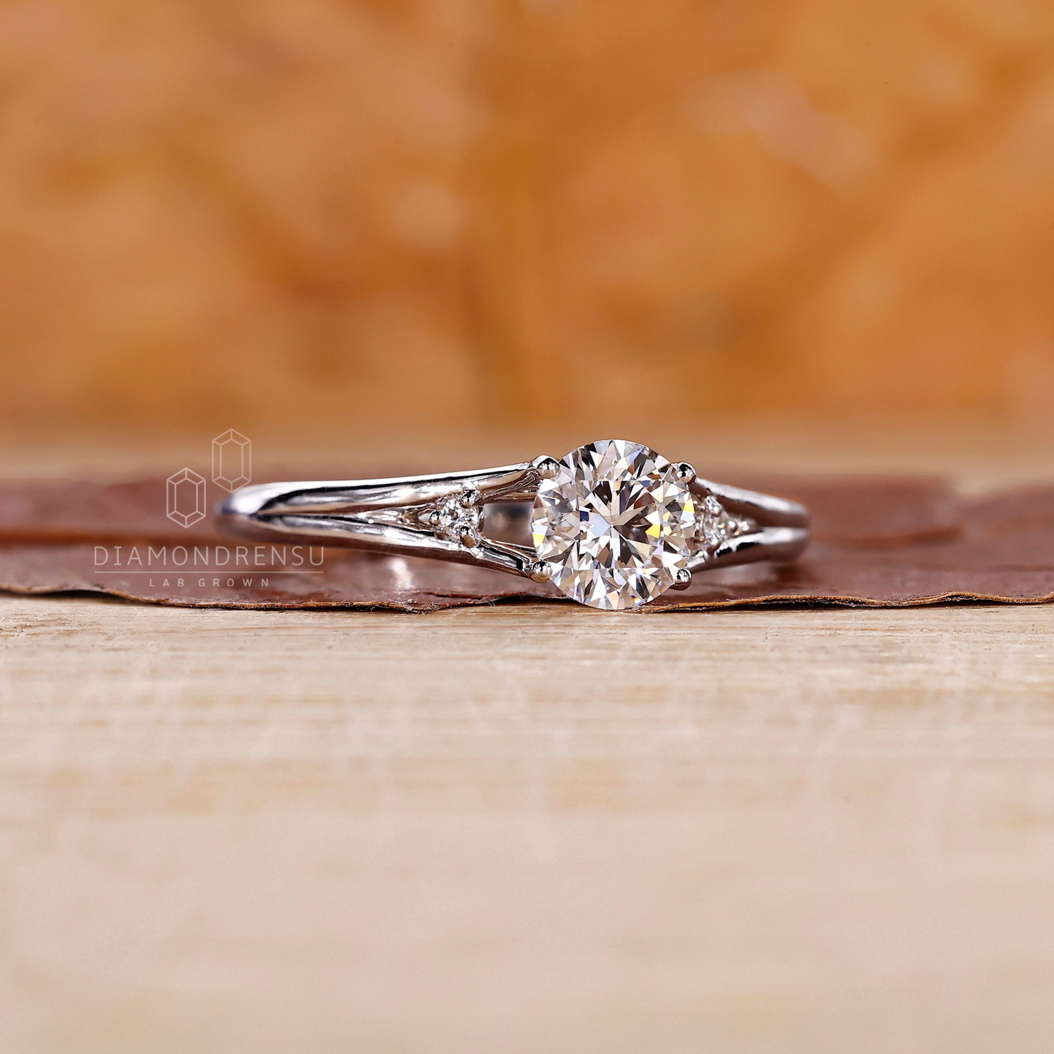 3 stone engagement ring made in custom engagement ring look.