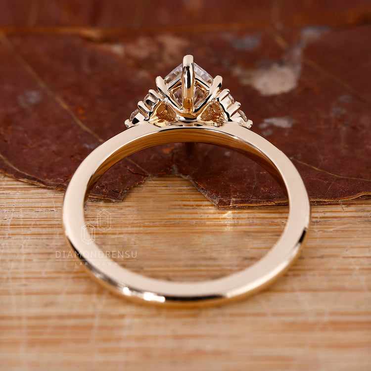 UK engagement ring made with dutch marquise diamond.