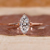 Lab grown diamond solitaire ring in split shank