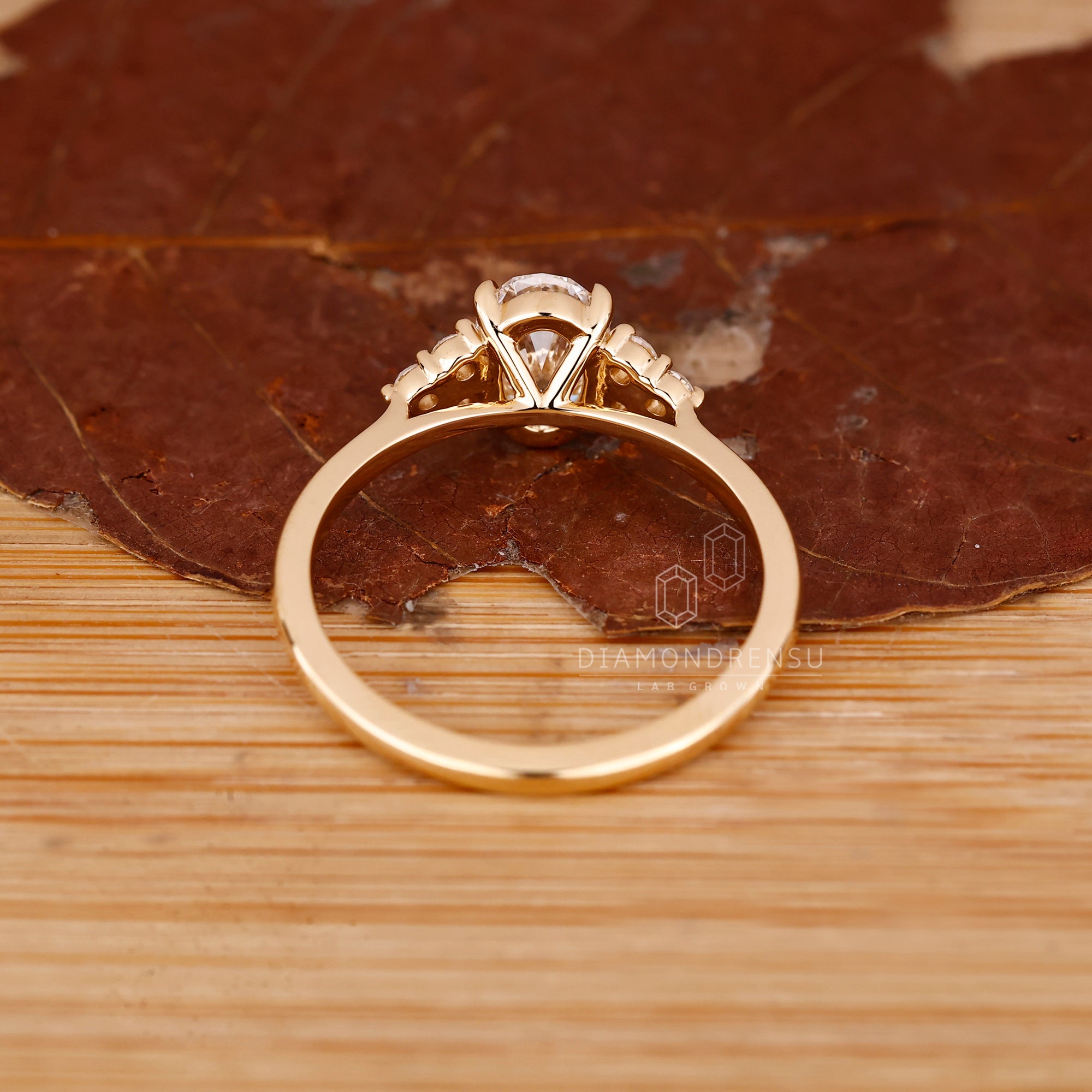 Custom engagement ring made to personal preference.