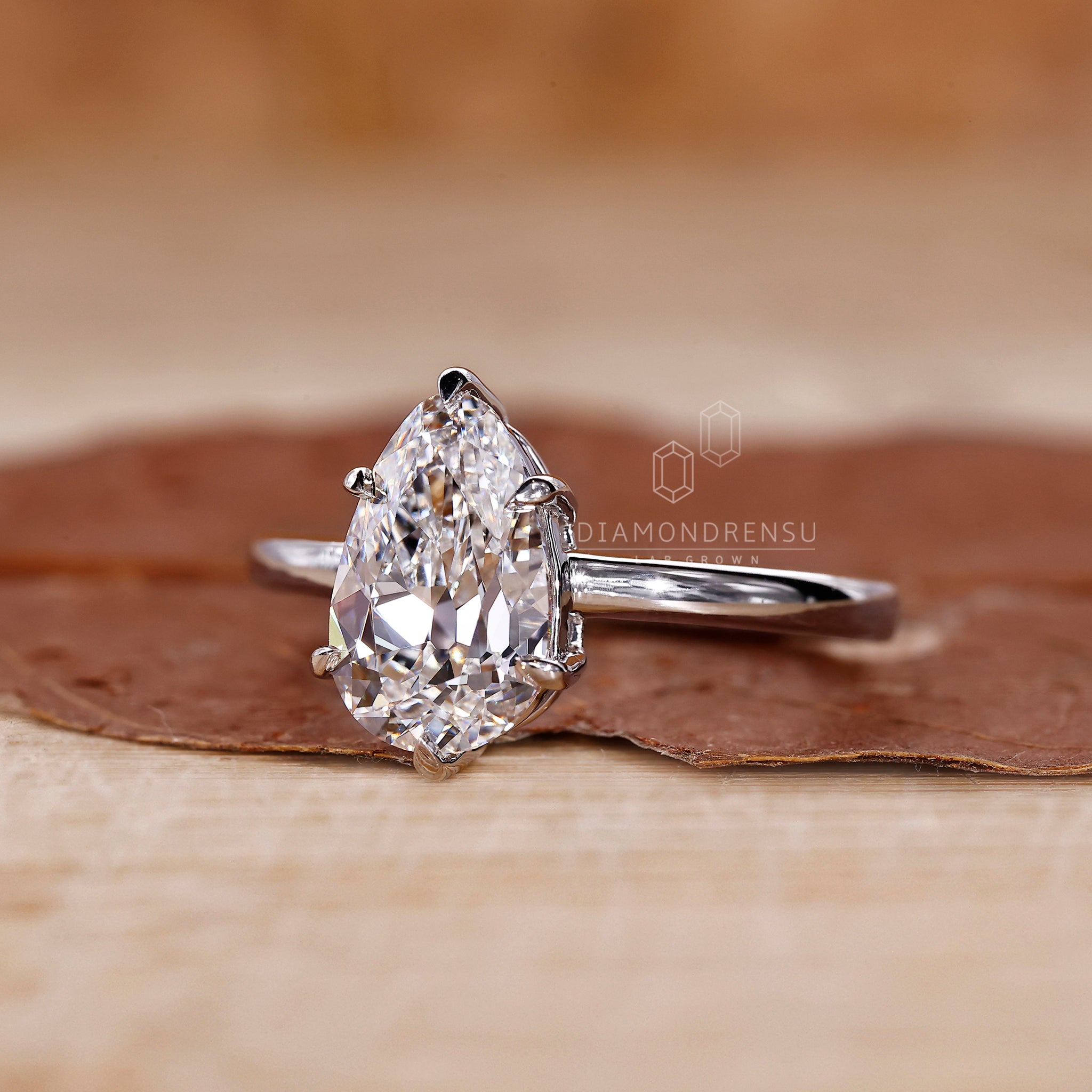 Buy engagement ring online with solitaire old European cut diamond.