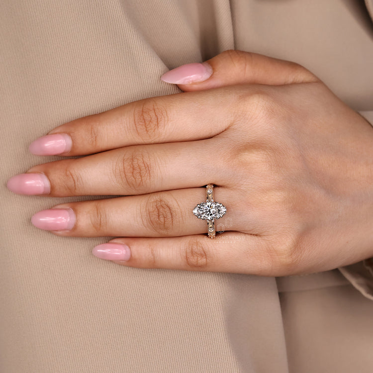 Marquise Engagement Ring in Vintage Style