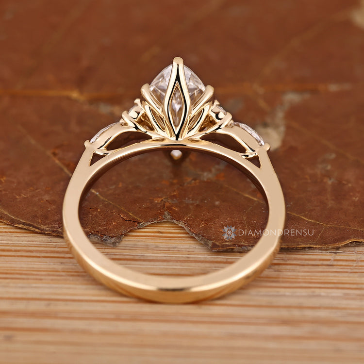 Marquise Engagement Ring In Tapered Shank