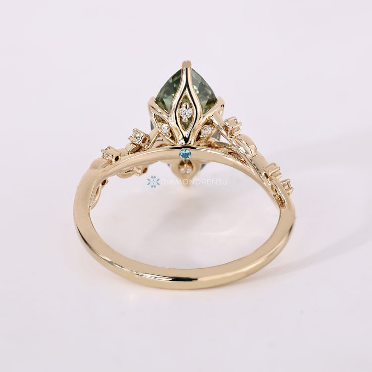 IGI certified marquise diamond ring with tulip setting.