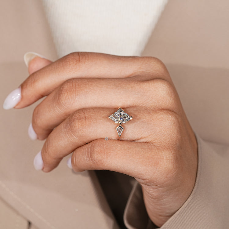 IGI certified Dutch marquise diamond ring.