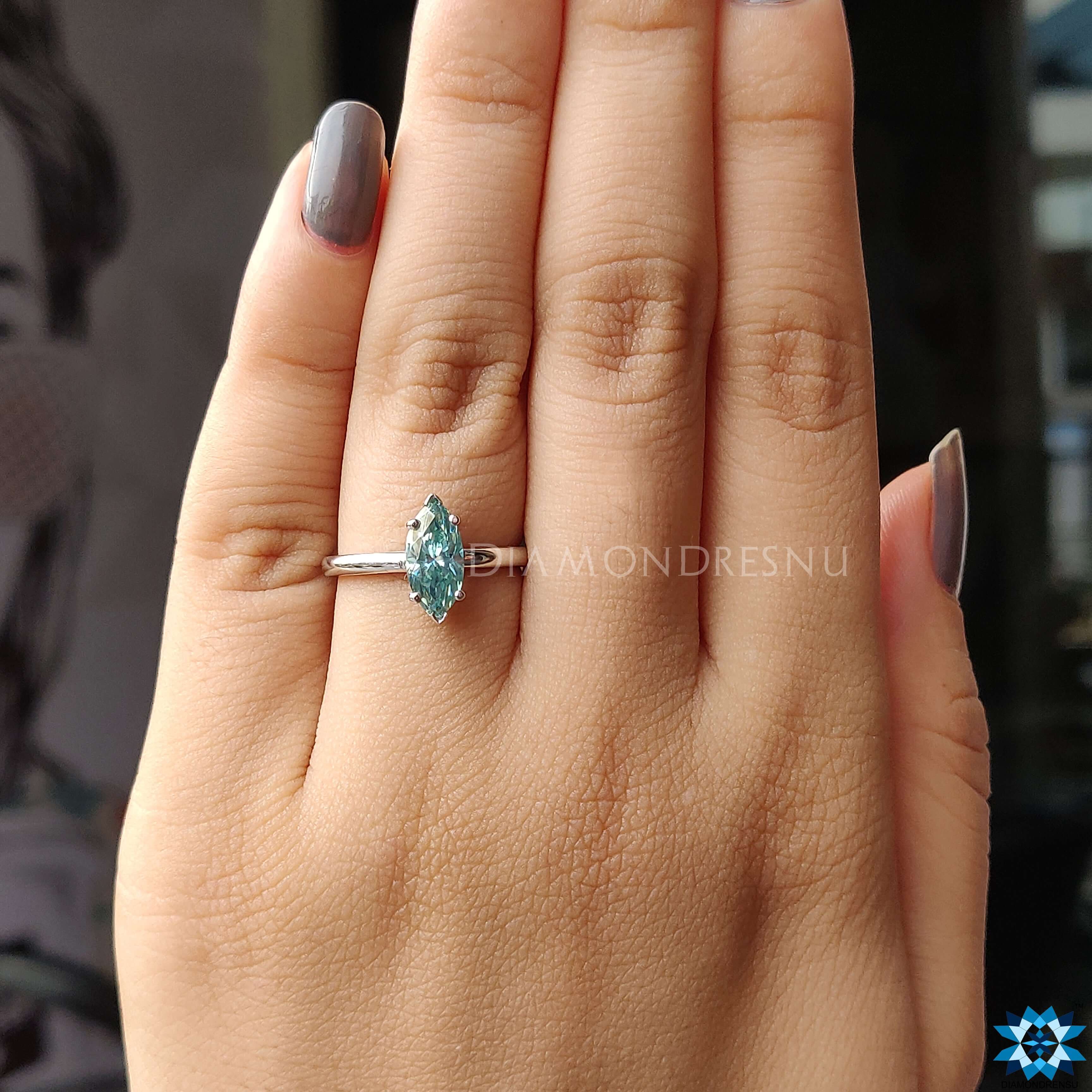 Hidden halo ring with moissanite engagement ring