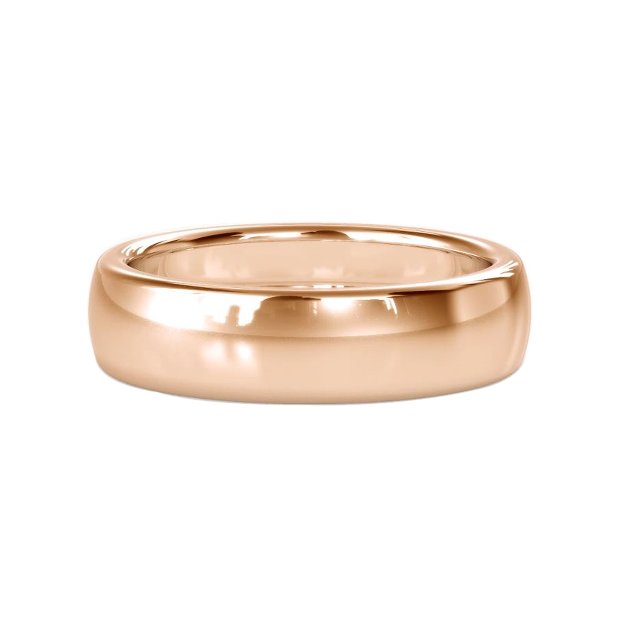 Handmade jewellery band in rose gold for men.