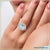 Halo ring with 6 carat cushion lab grown diamond centre.
 Halo ring with 6 carat cushion lab grown diamond centre.
