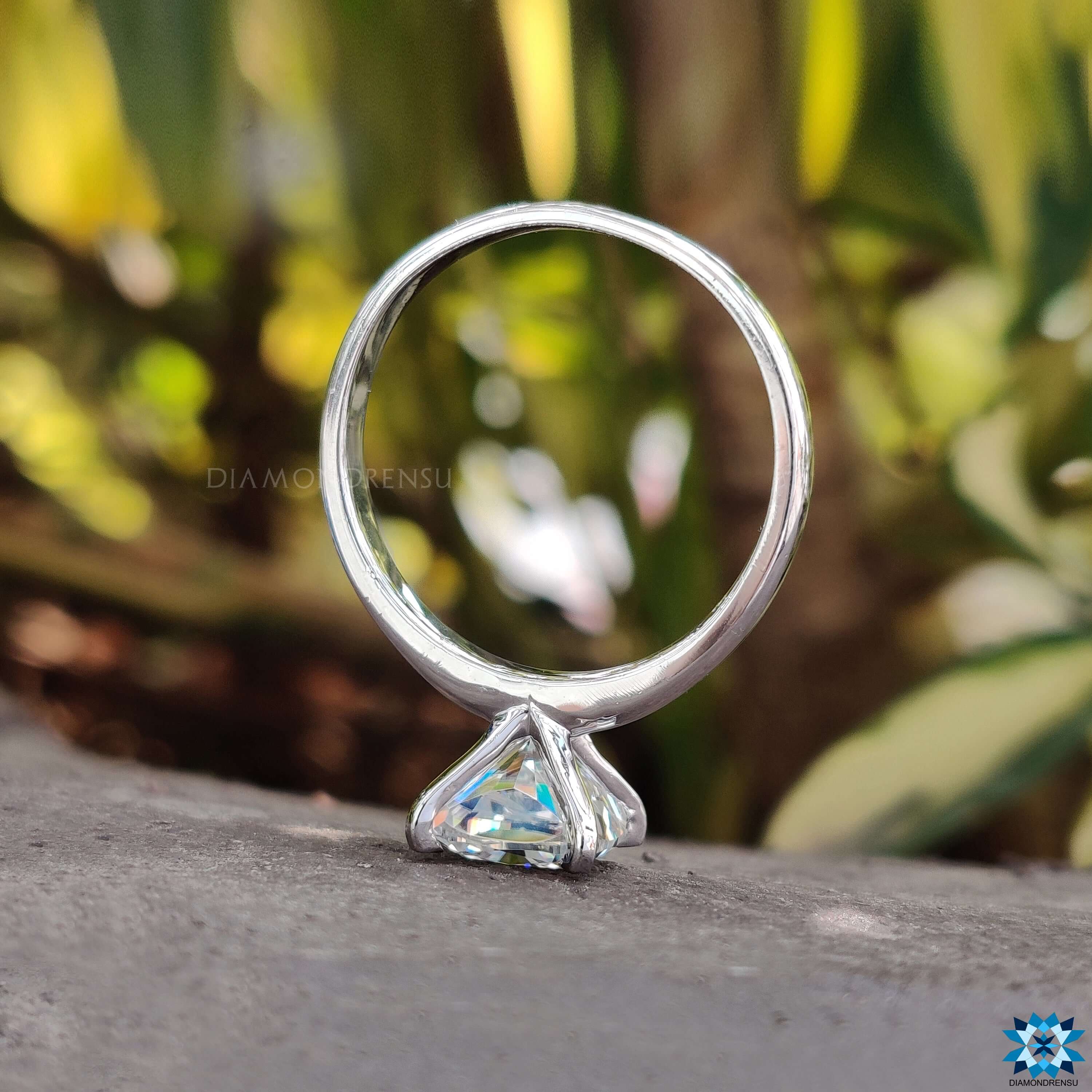 White Gold Engagement Ring for a modern style.