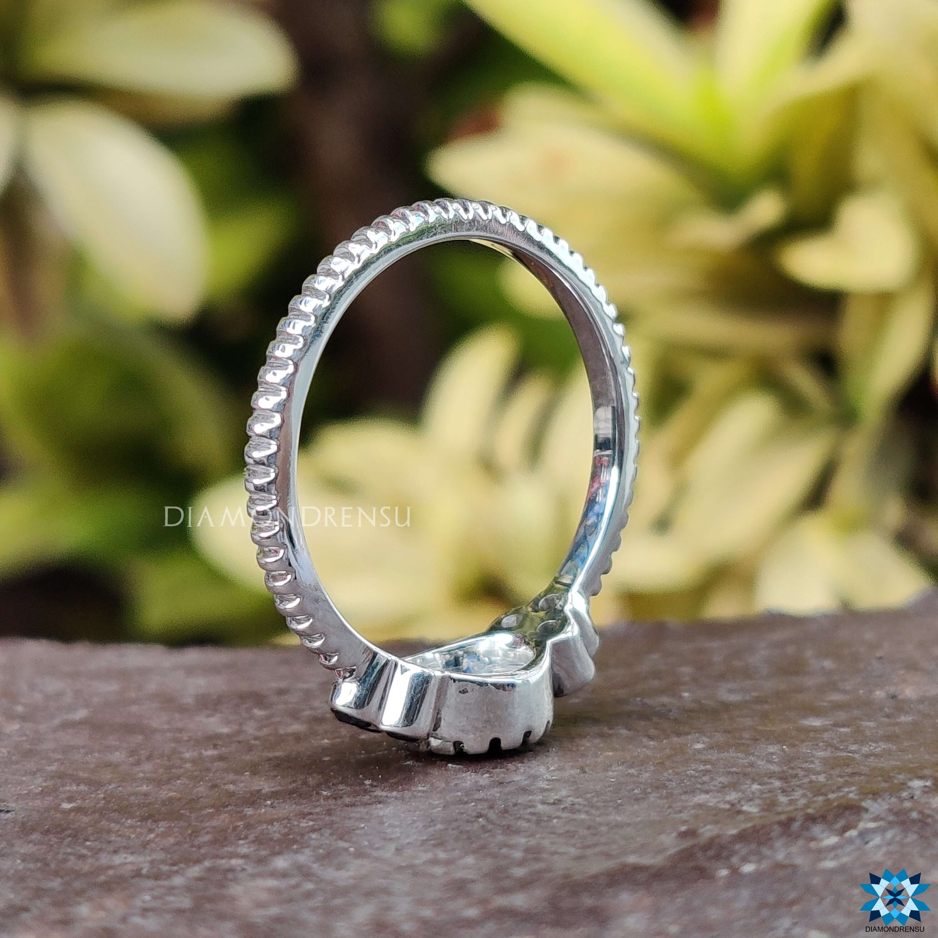 black moissanite engagement ring bezel setting custom ring handmade ring diamondrensu UK engagement ring