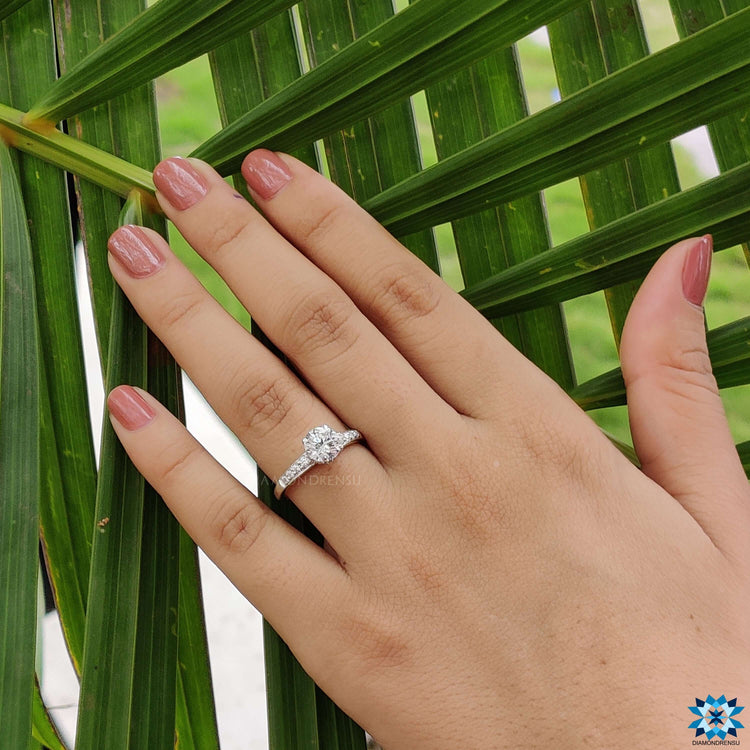 moissanite solitaire ring, uk engagement ring, custom ring