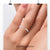White gold open gap band with lab grown diamonds.
 White gold open gap band with lab grown diamonds.