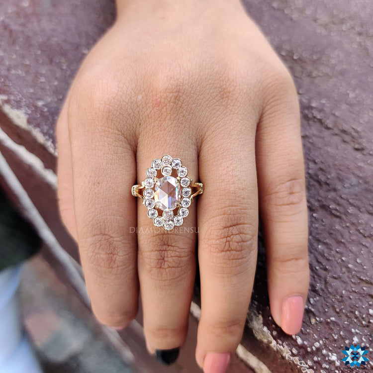 Handmade jewelry ring with prong setting.