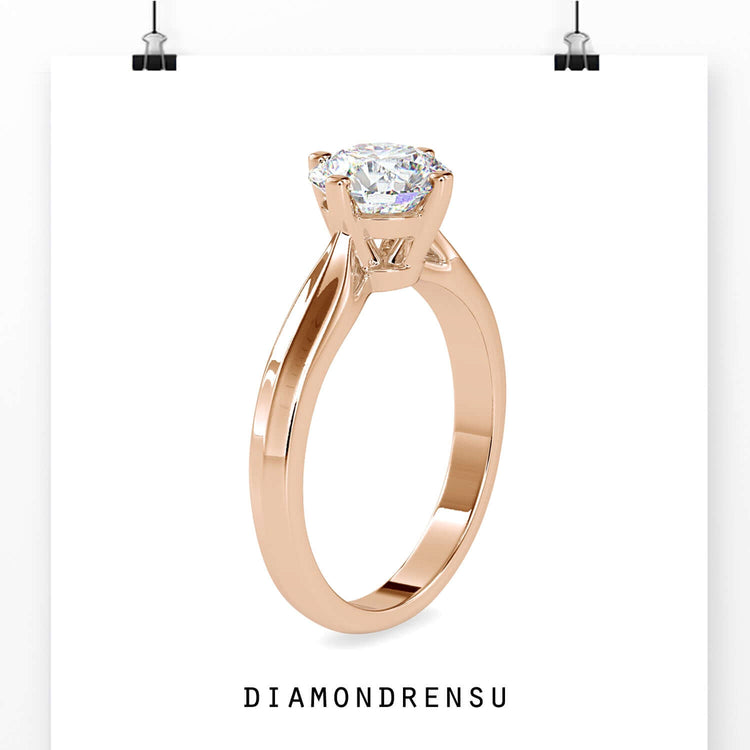 IGI certified lab diamond ring in solitaire style.