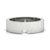 Brushed finish wedding band with single baguette diamond.
 Brushed finish wedding band with single baguette diamond.