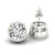 Stud earrings for women featuring round bezel set diamonds.
 Stud earrings for women featuring round bezel set diamonds.