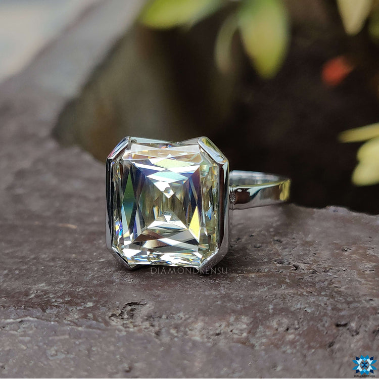 half bezel engagement ring