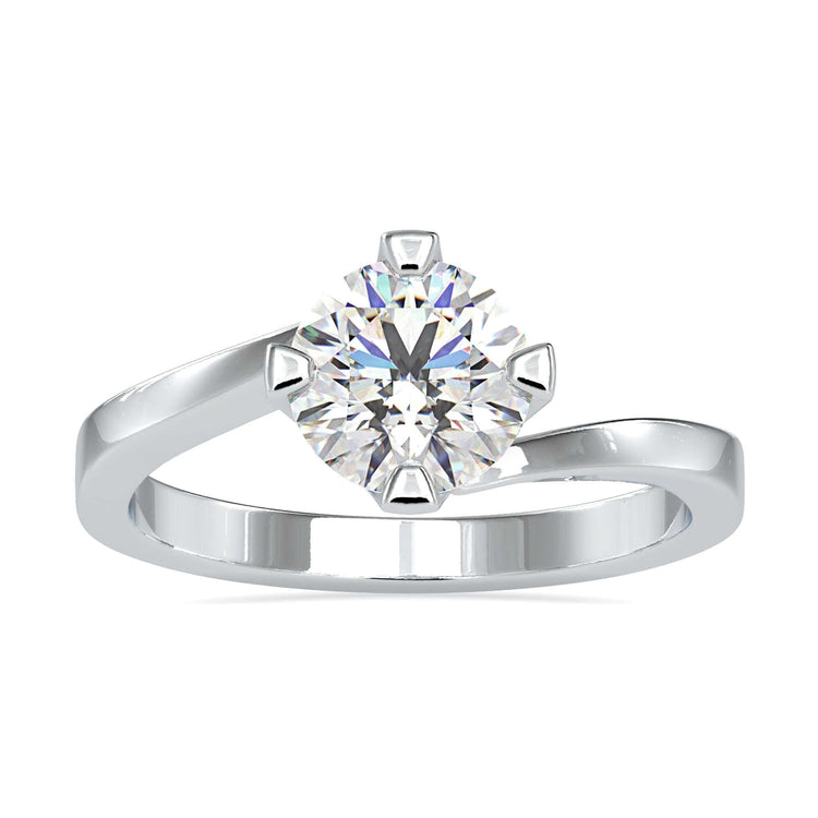 Rose gold engagement ring with modern clean finish