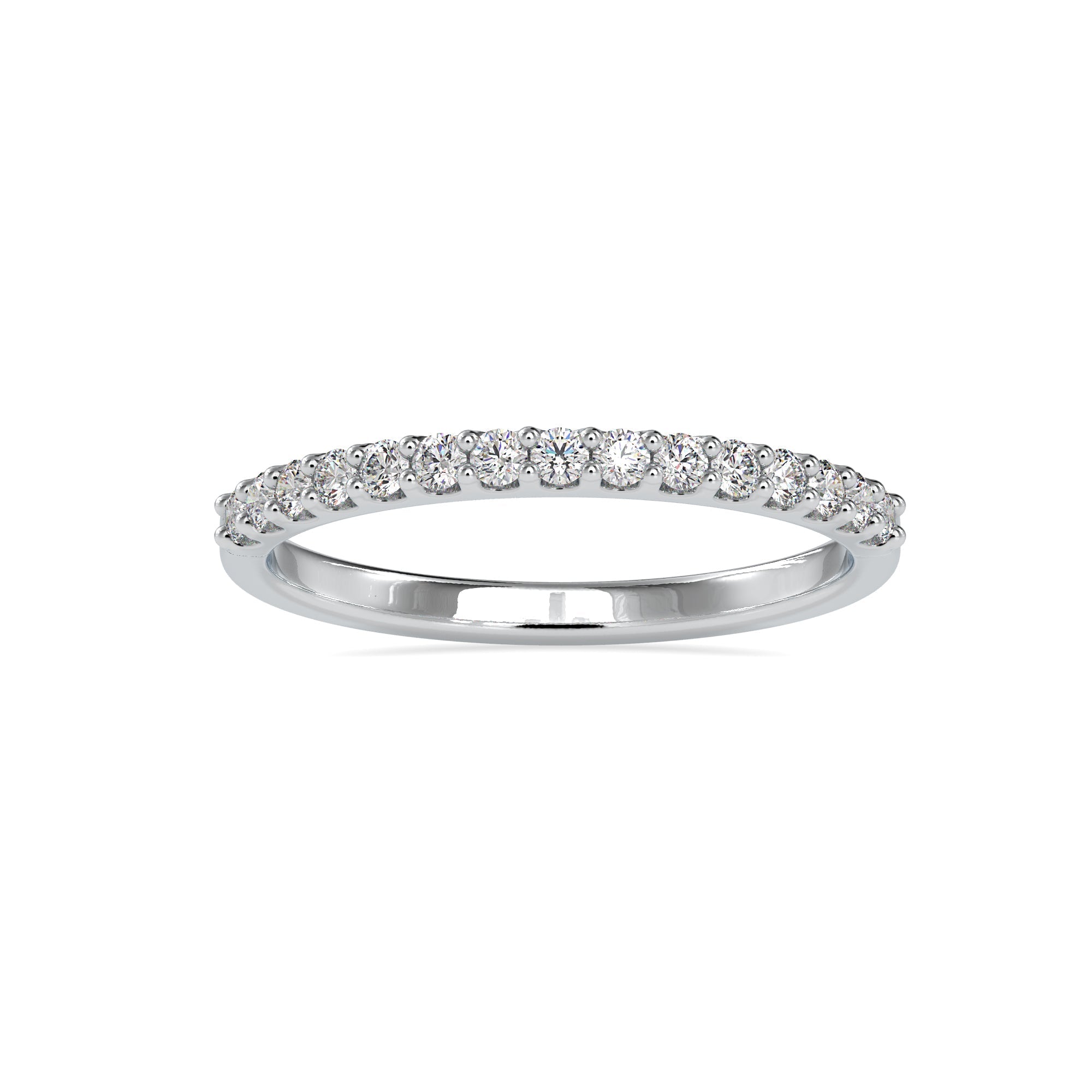 Diamondrensu UK band made with round cut lab diamonds.