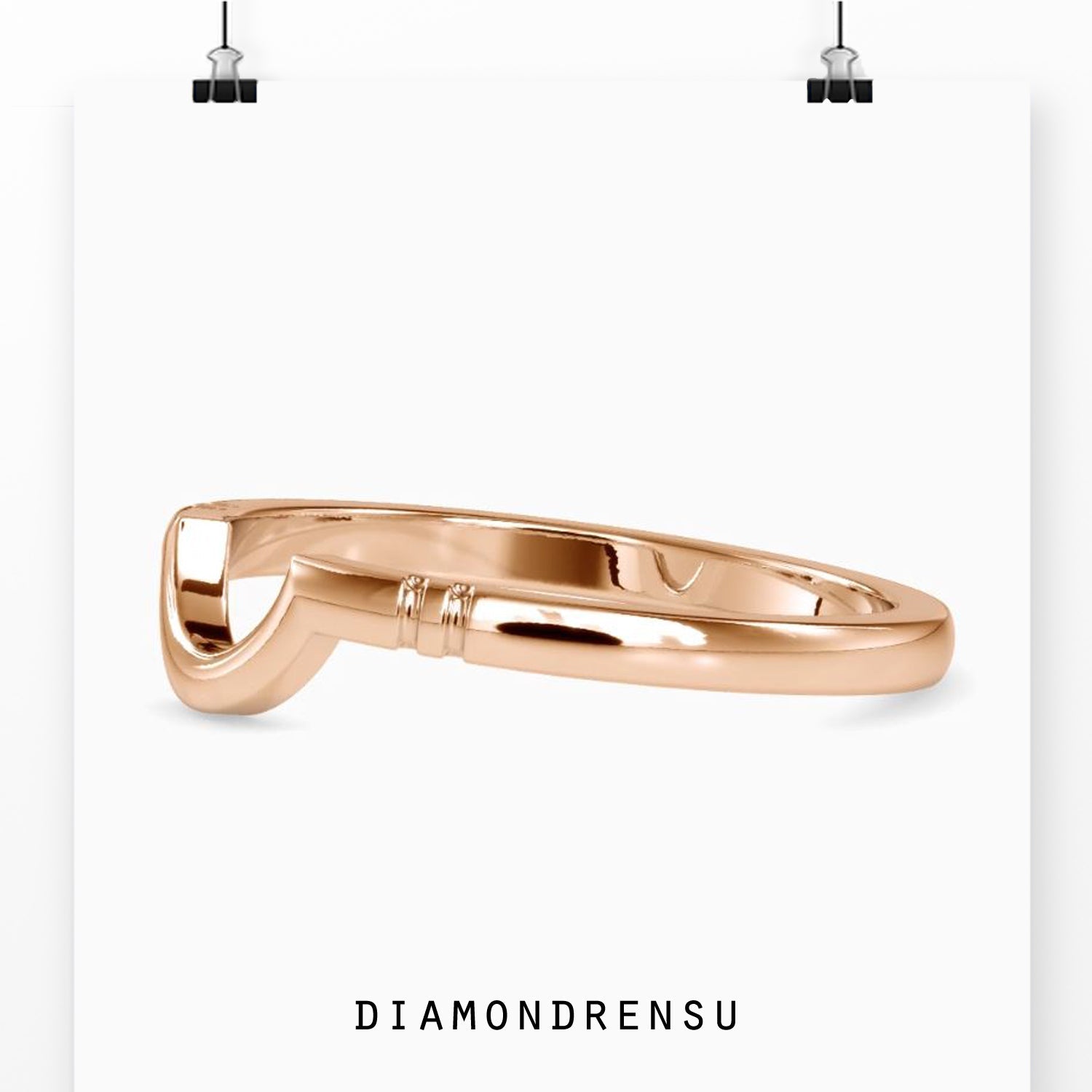 Custom contoured wedding band by Diamondrensu UK.