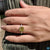 Three stone cushion cut ring in white gold.
 Three stone cushion cut ring in white gold.