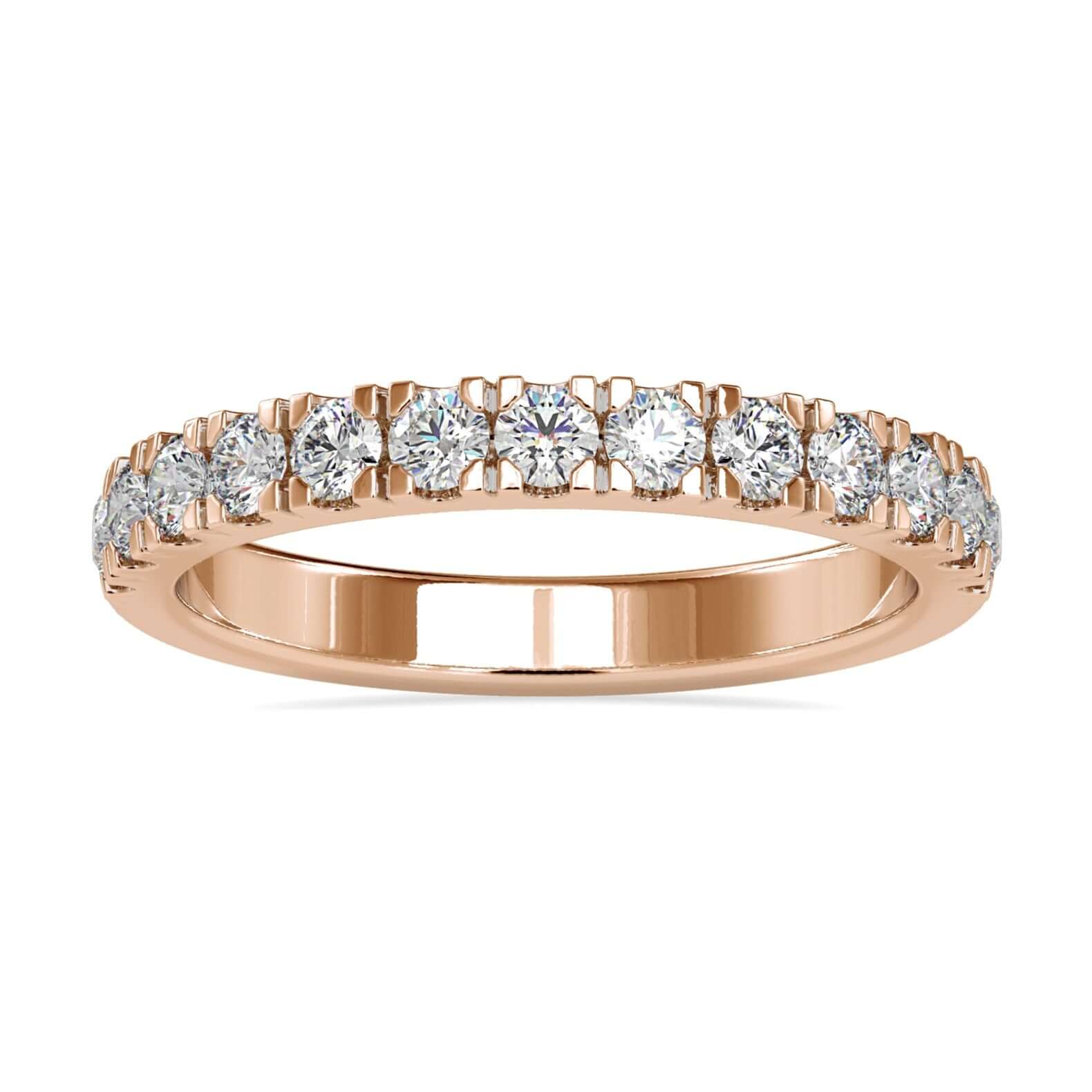 Diamond half eternity band set in white gold.