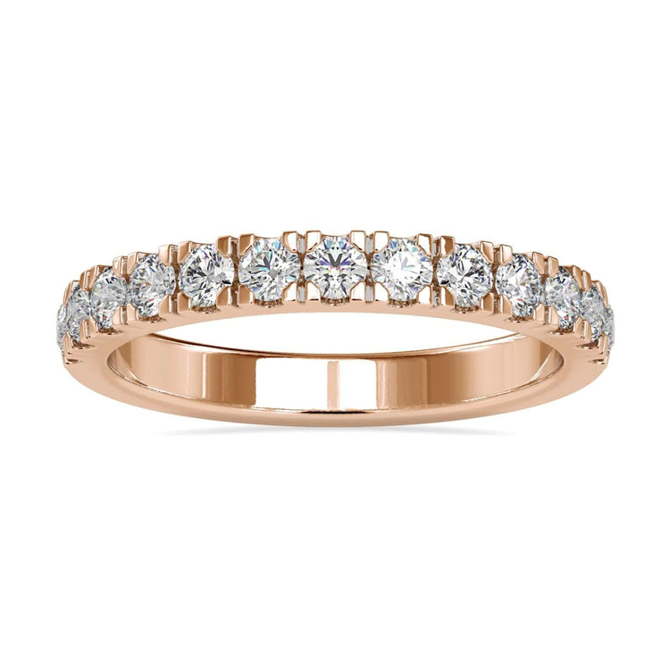 Diamond half eternity band set in white gold.