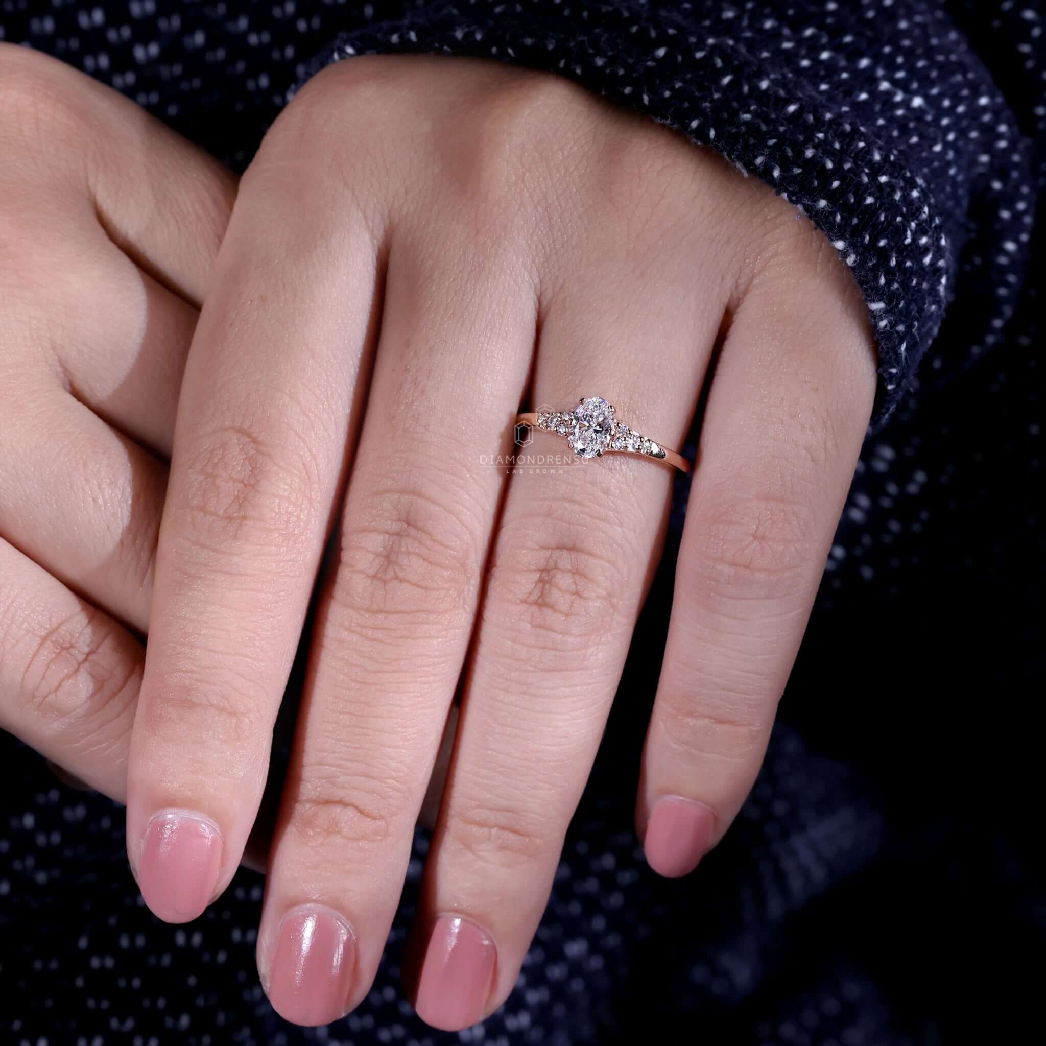 Muse engagement ring with stunning tab prongs for security.
