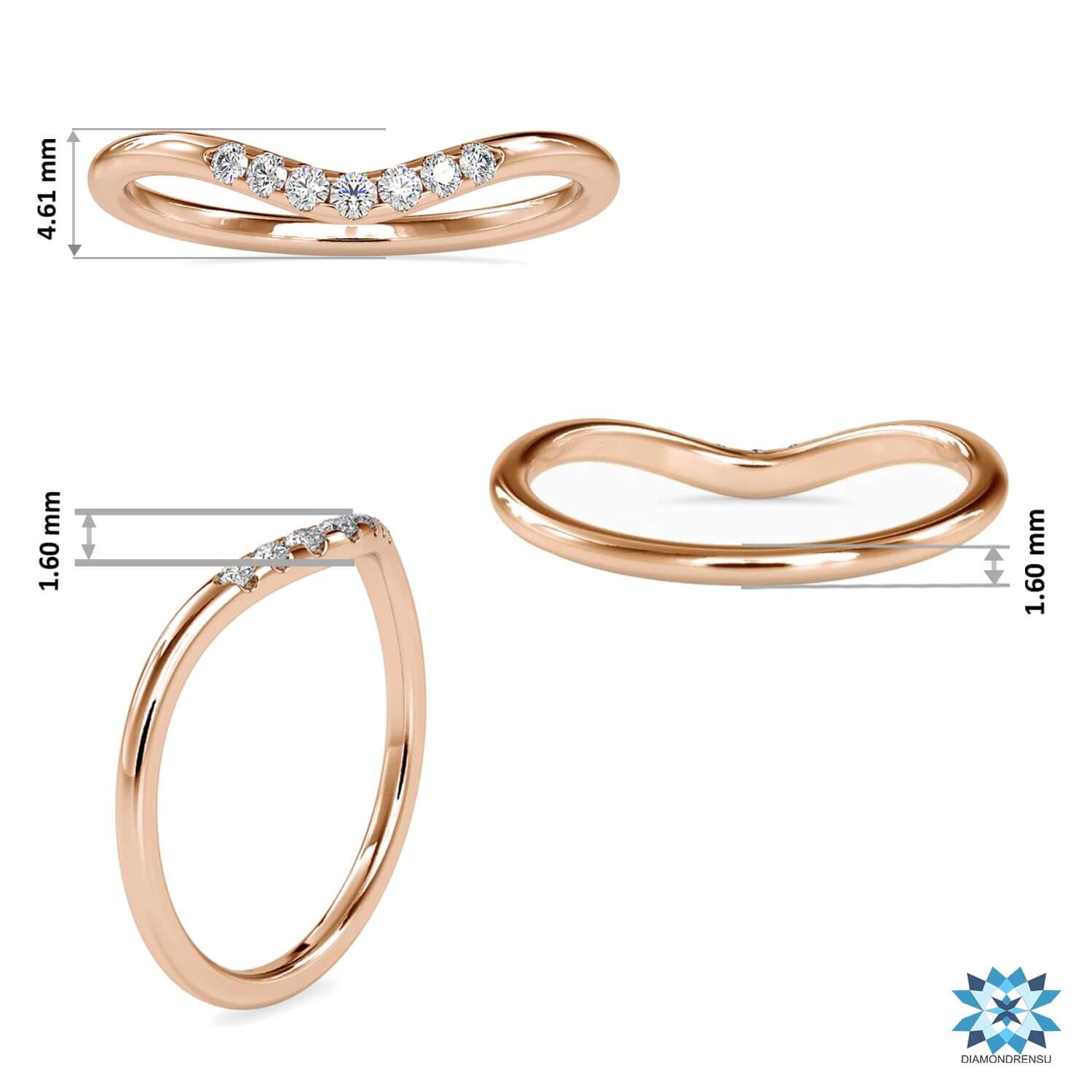 Simple wedding band crafted in yellow gold.