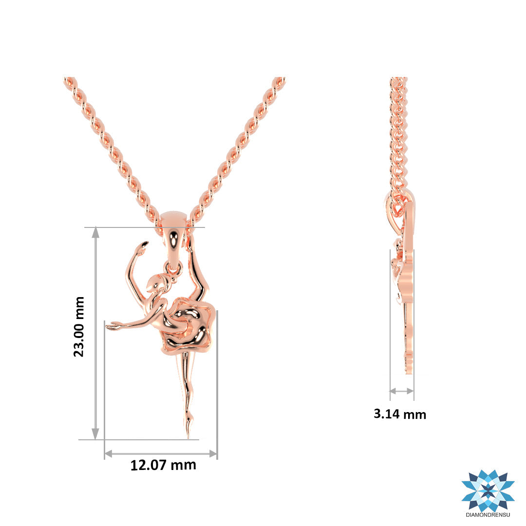Designer pendant featuring a graceful angel motif.