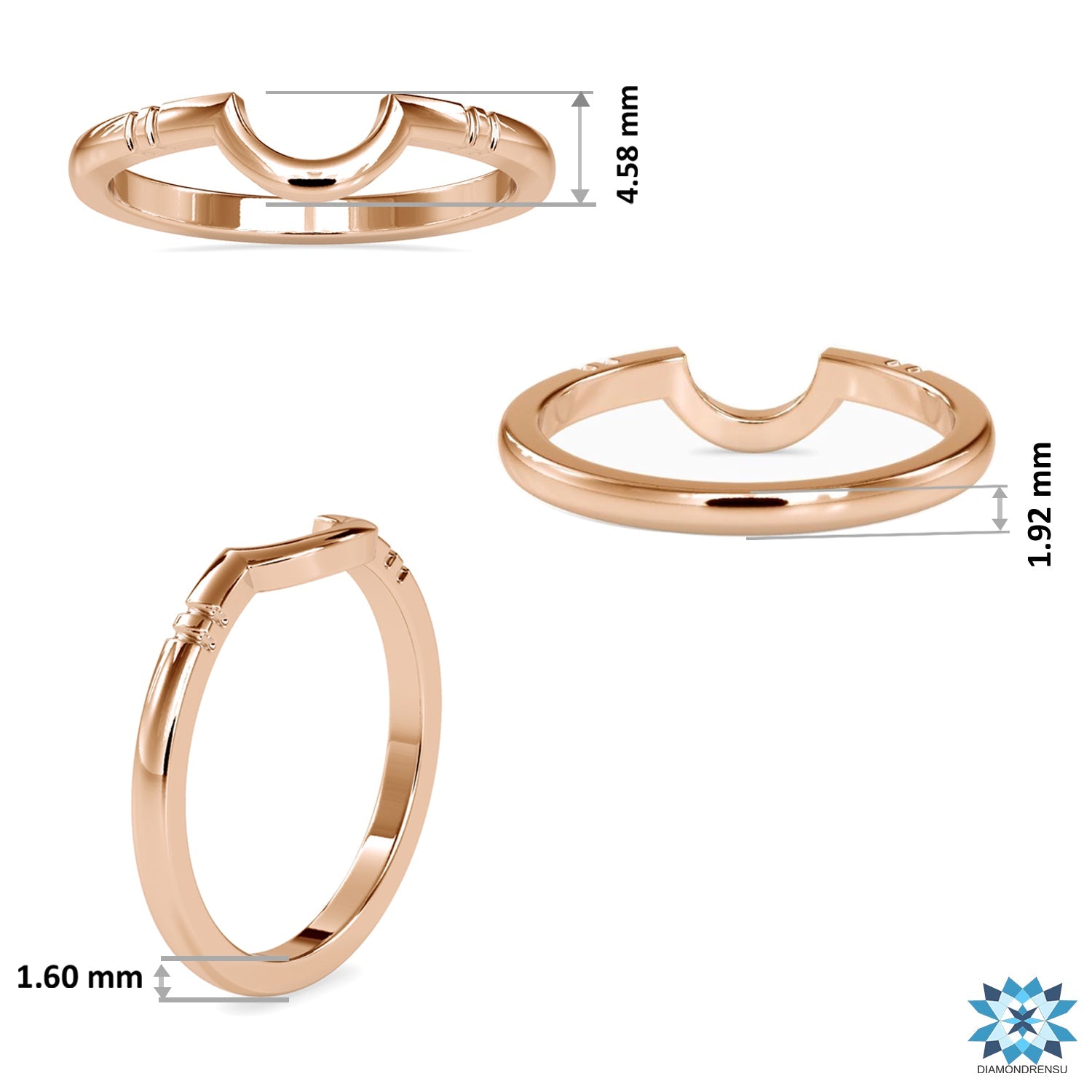 Classic wedding band designed with a clean profile.
