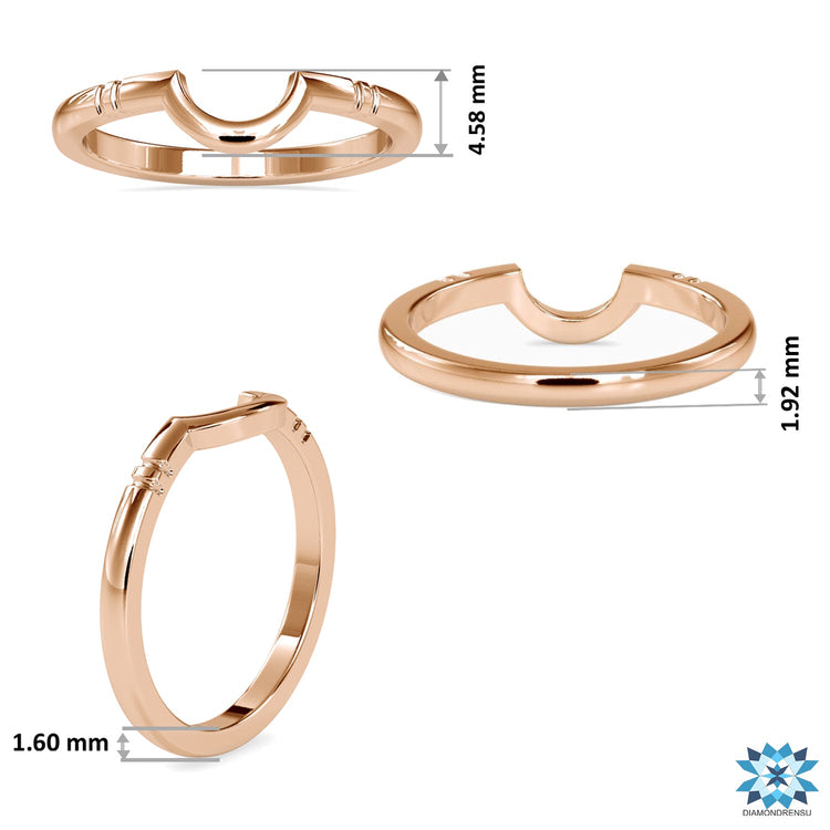 Classic wedding band designed with a clean profile.
