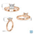 UK engagement ring with princess diamond and 4 round prong setting.